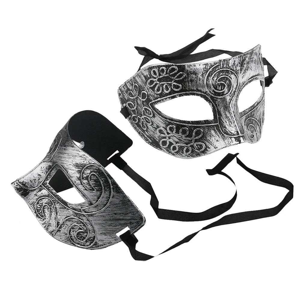 

2pcs Masquerade Venetian Greek Roman Face Fancy Dress Costume For Halloween Carnival Party Mardi Gras Ball Men Women Retro Half