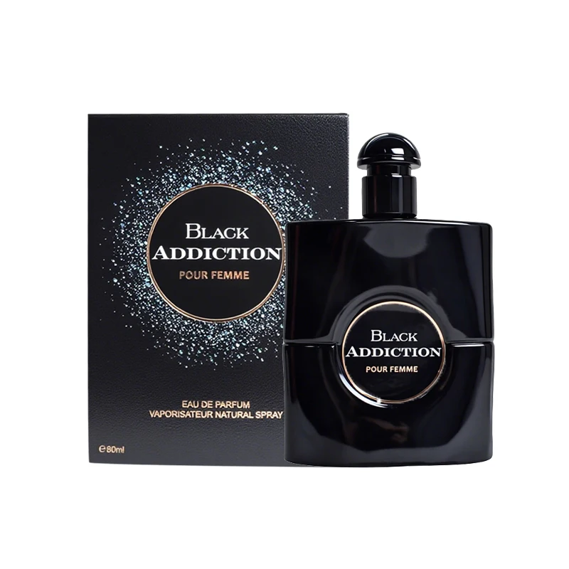 

Парфюм BLACK ADDICTION для женщин, таинственный аромат глубокого кофе, ваниль, кофе, пачули, стойкий аромат, 80 мл, 2,7 фл. унции.