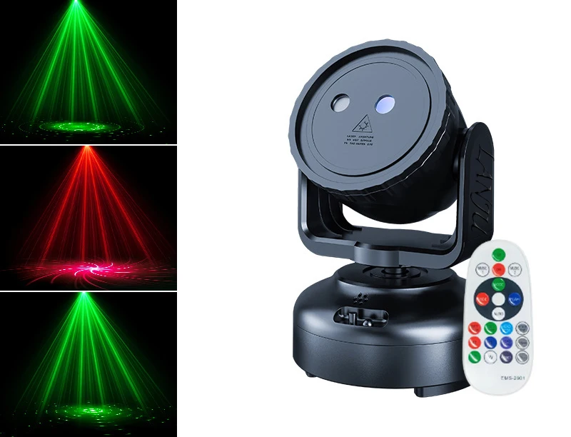 Projeção LED Padrão de Luz com USB, Lasers vermelhos e verdes, Carro Movendo Luzes Cabeça, Luzes Decorativas para Quarto, Jogo, Disco, DJ, Festa de Natal