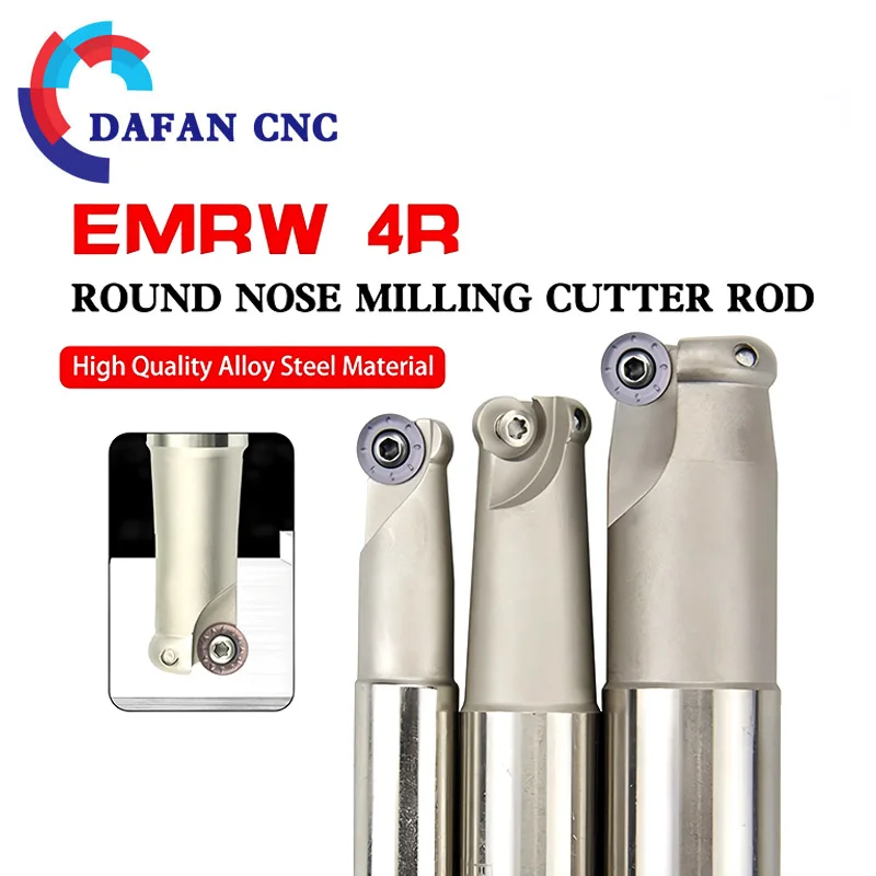 قاطعة طحن الأنف المستديرة EMRW 4R، C12/C20، حامل فائق المقاوم للصدمات لـ RPMT08T2 مملة وطحن #1