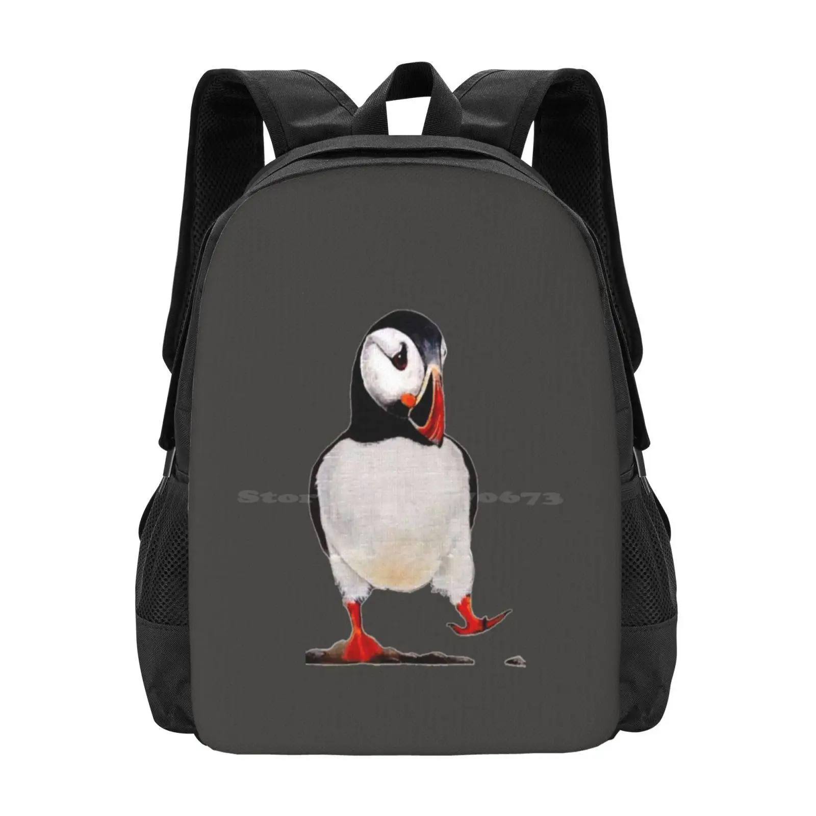 Puffin School Bags Travel Laptop Backpack Puffin Bird Art Yvonne Edwards Tavartist