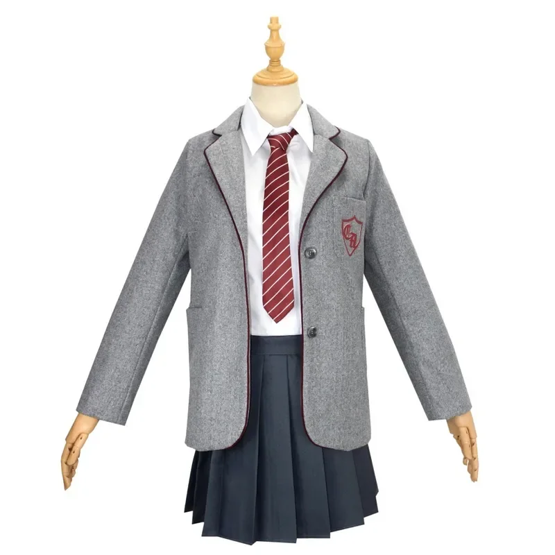 Movie Matilda Cosplay Costume School Uniform Coat Skirt Tie Roald Dahl's Matilda Cosplay Halloween School Suits for Kids Girls