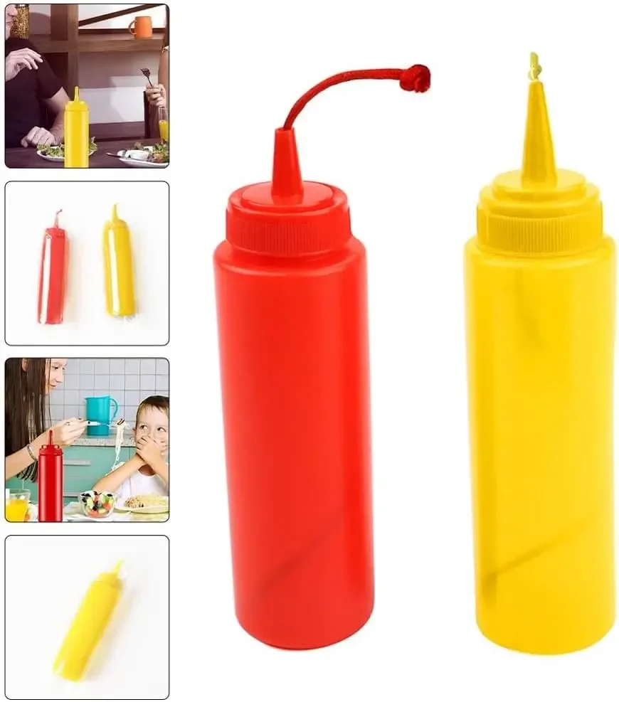 Prank Ketchup Bottle Squirt Toys,Fake Ketchup and Mustard Prank Bottles,Fake Spilled Drink Phoney Condiment Squeeze Toy