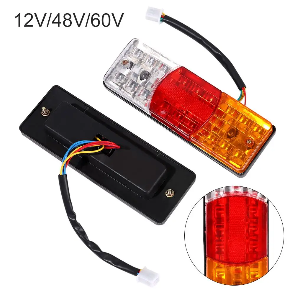 12V/48V/60V Night Lighting Waterproof E-bike Rear Light Refitting Accessories Electric Tricycle Tail Lights Cornering Lamp