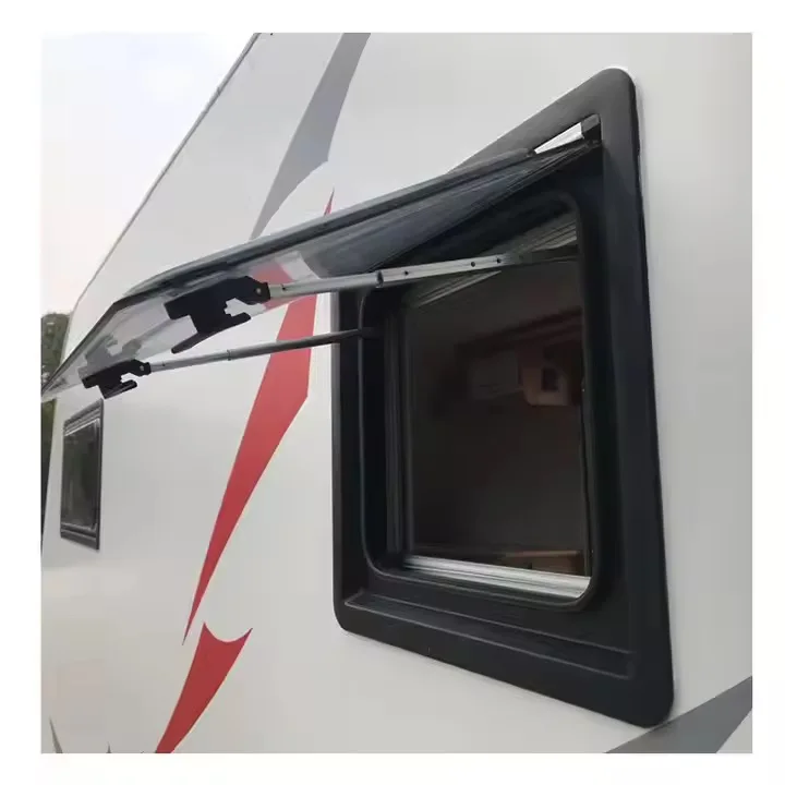 RV Camper Accessories Premium Quality 350x500mm Caravan Small Windows Dual Panel Acrylic Glass Ventilation Windows With Fly Net view 4