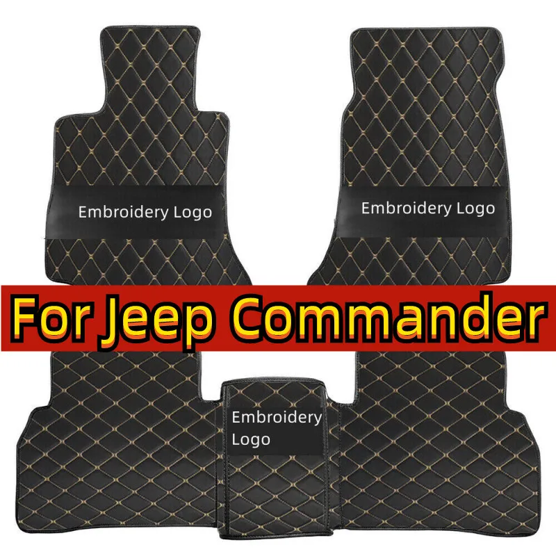 Car Floor Mats For Jeep Commander XK 2006~2010 Rug Carpet Anti Dirty Pads Leather Mat Set Interior Parts Car Accessories 5 Seat