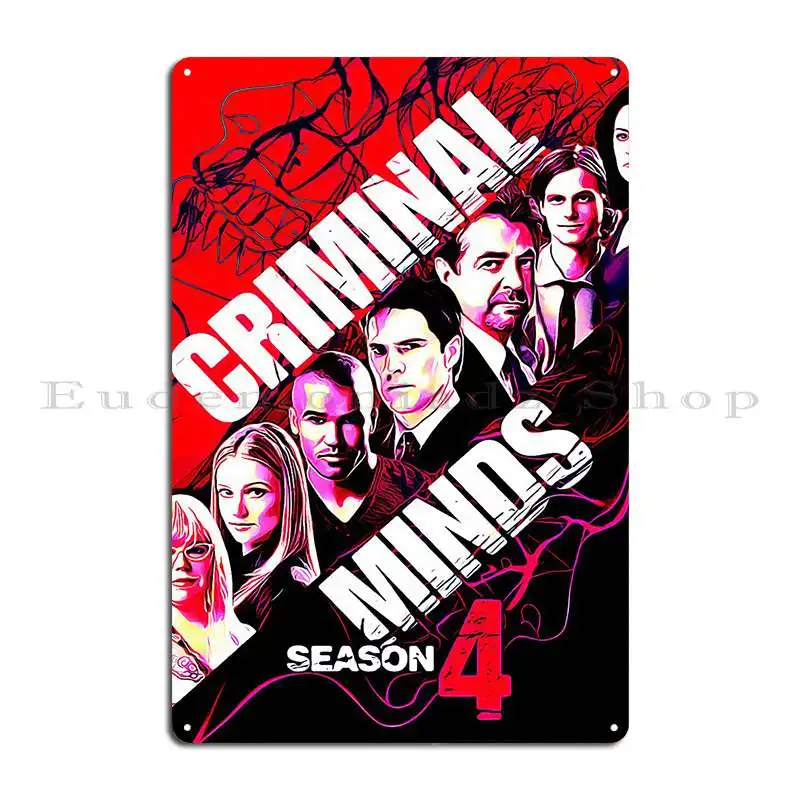 Criminal Minds Metal Plaque Poster Living Room Garage Character Decoration Designing Tin Sign Poster