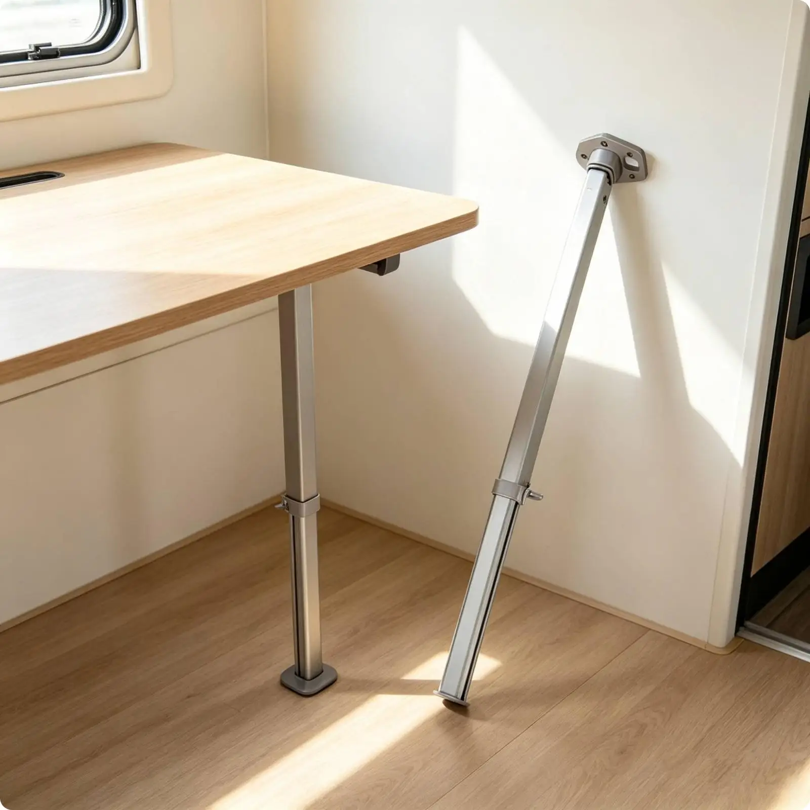 Adjustable Folding Table Leg Aluminum Alloy Telescopic Support Column for RV Trailer Camping Table Mounting Base Height Control