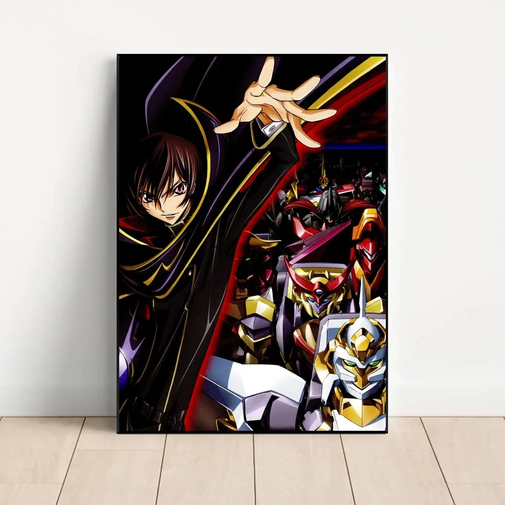 Code G-Geass Zero Art Anime Poster Fancy Wall Sticker for Living Room Bar Vintage Decorative Painting Middle