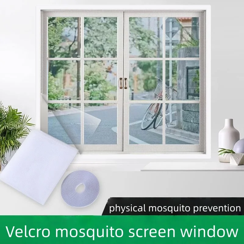 Summer Mosquito Proof Curtains, Invisible Screen Window Velcro, Non Punched, Self Installing Household Screen Windows