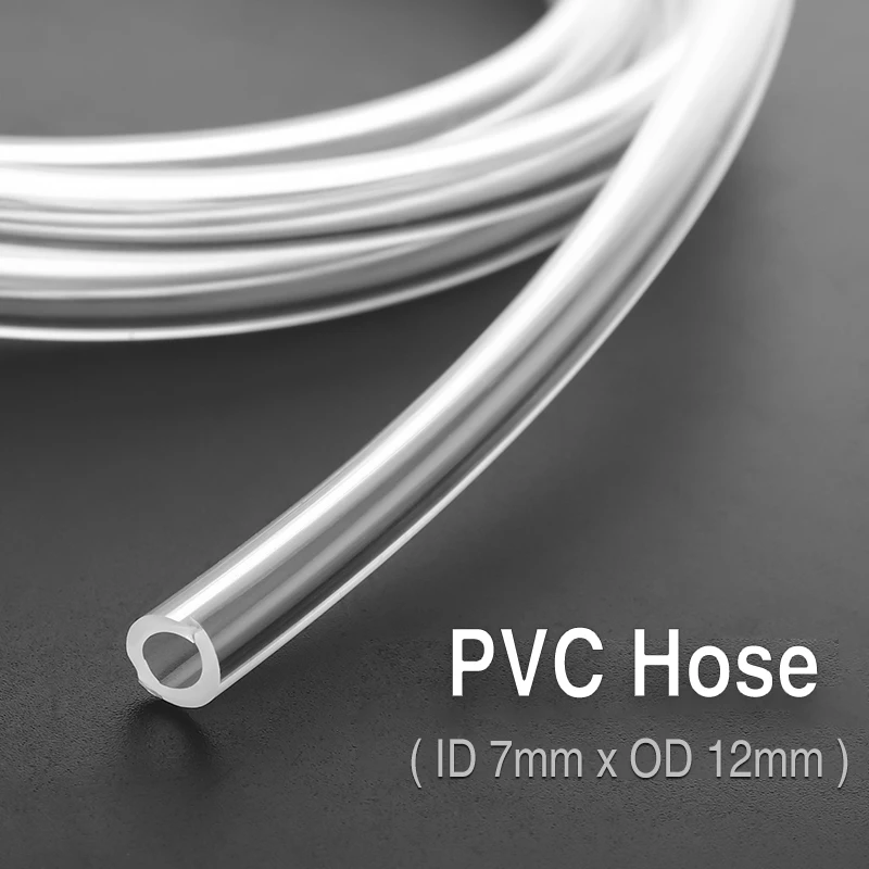 3M/5M PVC Hose, Food Grade Brewing Beer Pipe ID 7mmx OD 12mm, High Toughness Tubing Draft Kegerator Beer Beverage Dispenser Line