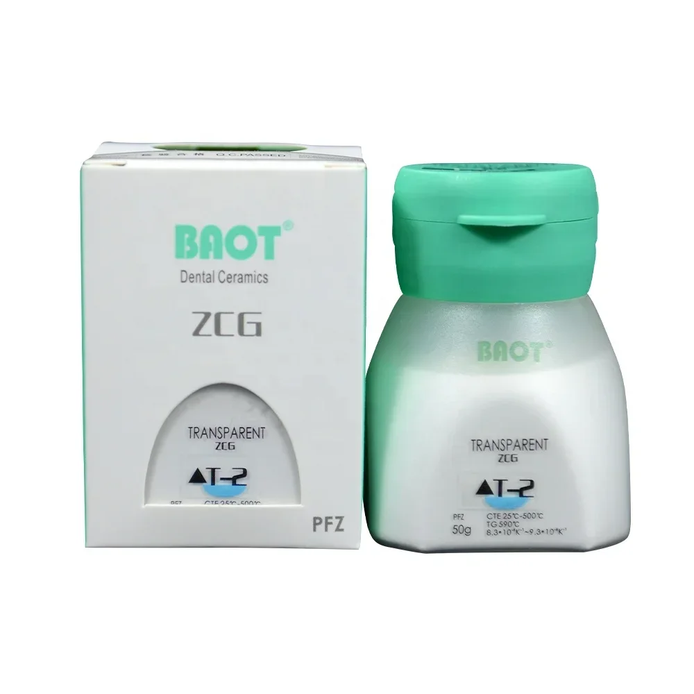 

PFZ BAOT Natural Teeth Veneers Denture Dentals Lab Investment Ceramic Dentals Material Transparent T-2 50g