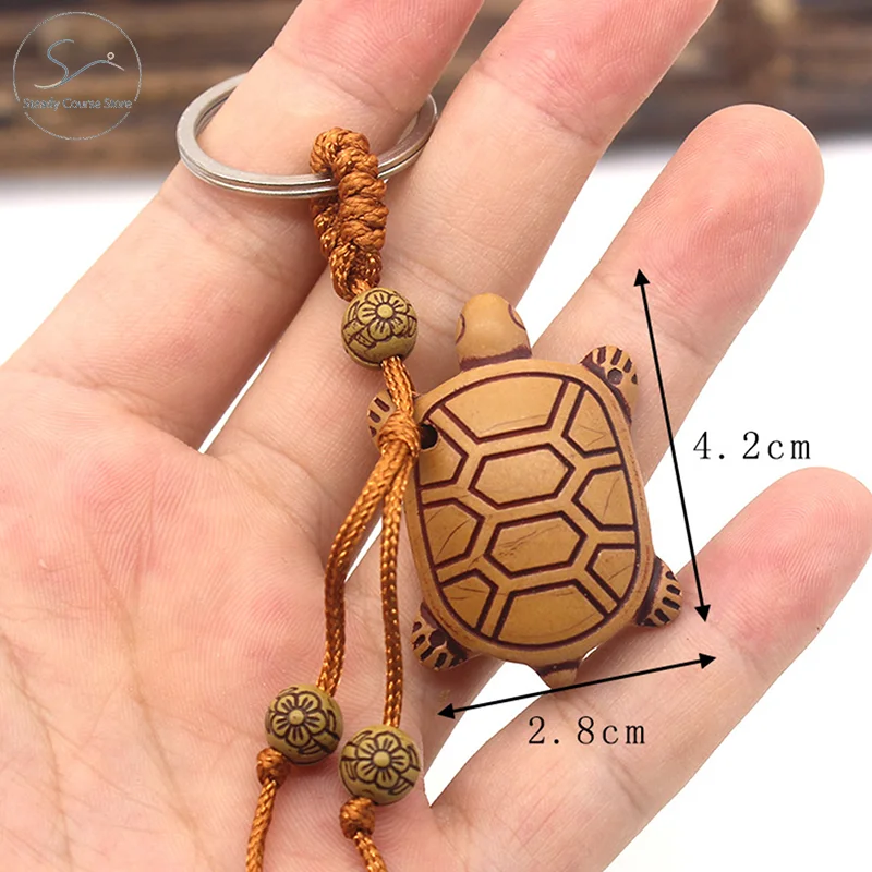 Cute Lifelike Animal Elephant Keychain Carving Riches Lucky Key Chain Pendant 3D Engraving Pendant Bags Key Holder Jewelry