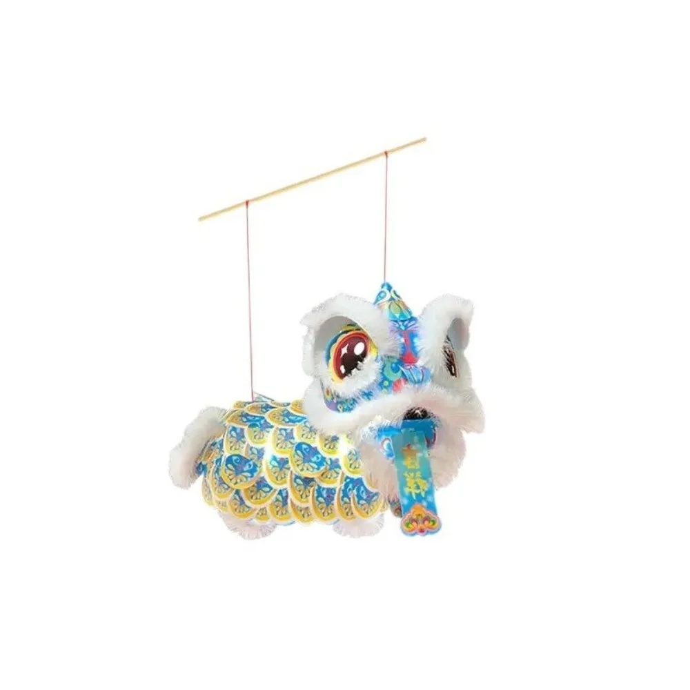 

DIY Material Package New Year Lion Dance Lantern with Blessings Waterproof Handmade Lantern Hanging Ornament Festival Atmosphere