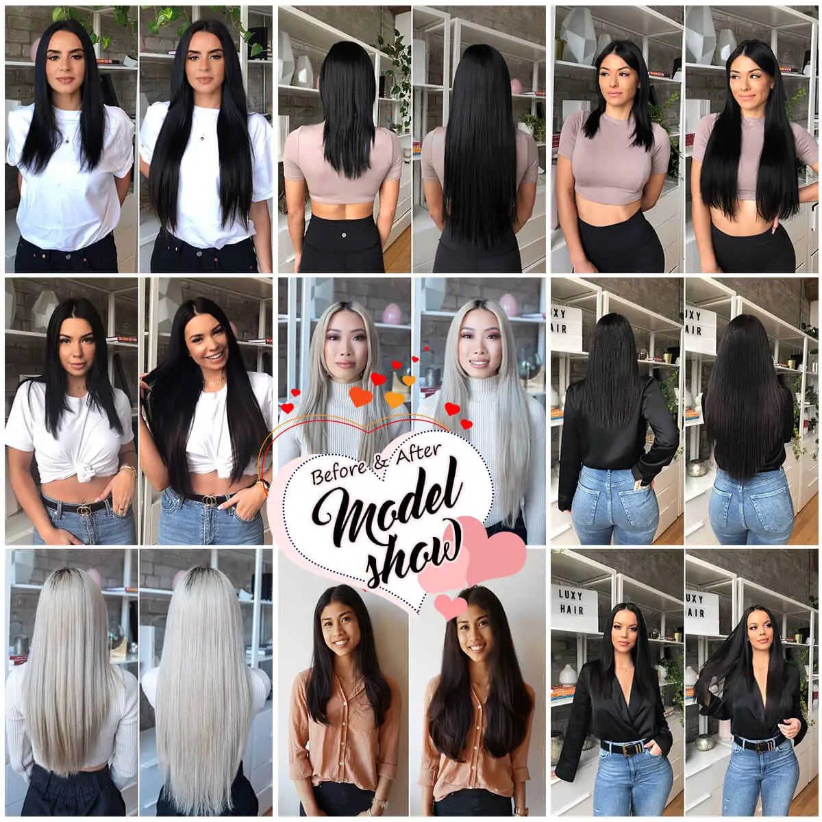 البرازيلي ريمي مستقيم كليب في وصلات شعر بشرية مجموعة من 6 شعر طبيعي 70 جرام 50 سنتيمتر وصلات شعر حقيقية للحجم والطول #6