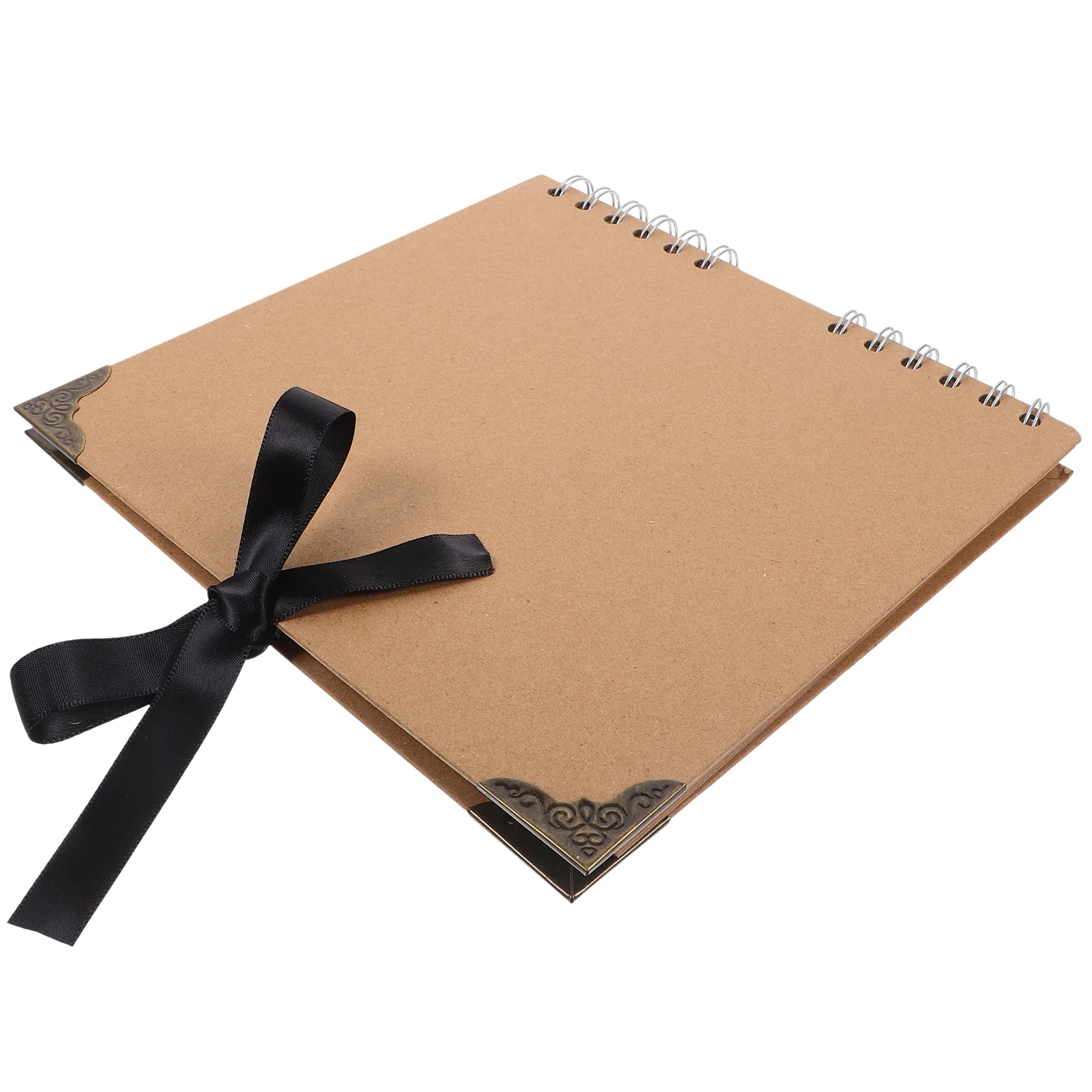 

30 Pages DIY Photo Album Black Scrapbook with Durable Paper Pages for Family Friends Memories Organization Display