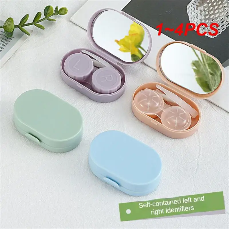 1~4PCS Contact Lens Case Lightweight Mini Storage Case Delicate Multicolored Dual-joint Storage Box Beauty Pupil Box Sealed