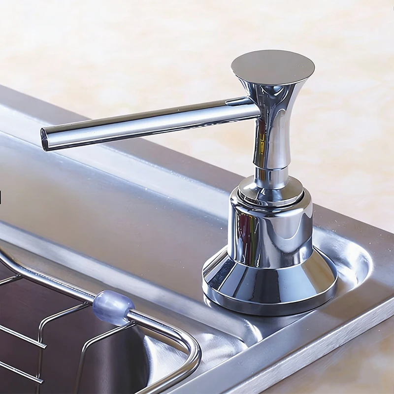 

. Совершенно новый дозатор для мыла для кухонной раковины (1 шт.) (латунная головка + бутылка из нержавеющей стали) Оптом и в розницу YT-2016