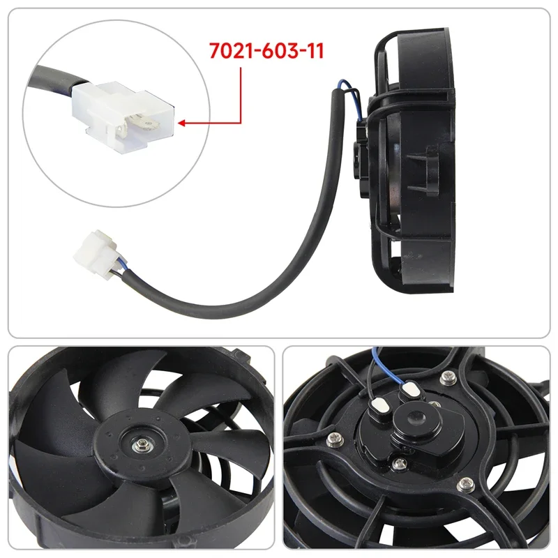 Large Dual Pass Bar&Plate Durable Oil Cooler fan cover with Bis- 2×5.5" Electric Fan Universal  Aluminum Kit Black