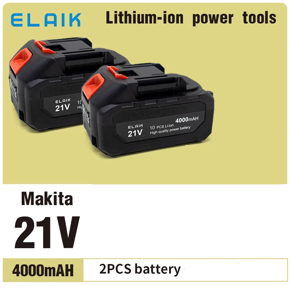 21V2A4A2000MAH   Rechargeable lithium-ion battery High capacity cordless power tool battery, Makita 21V tool replacement battery