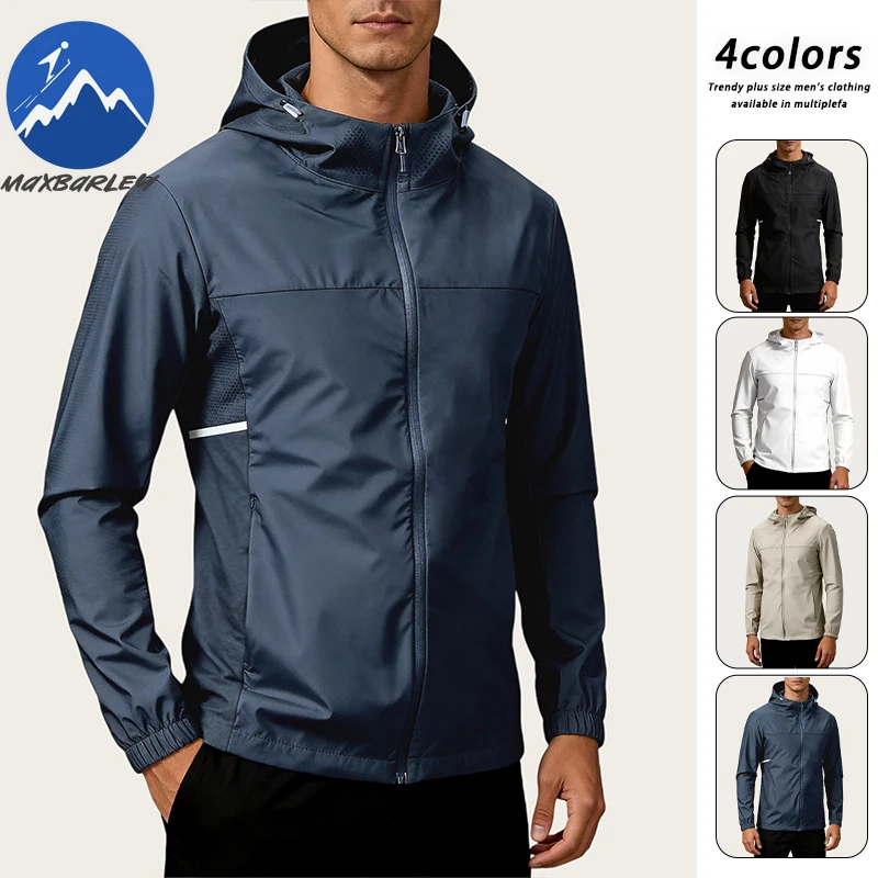 

Maxbarley Lightweight Jacket Men Hiking Waterproof Sun Protection Clothing Fishing Hunting Clothes Quick Dry Windbreaker Summer