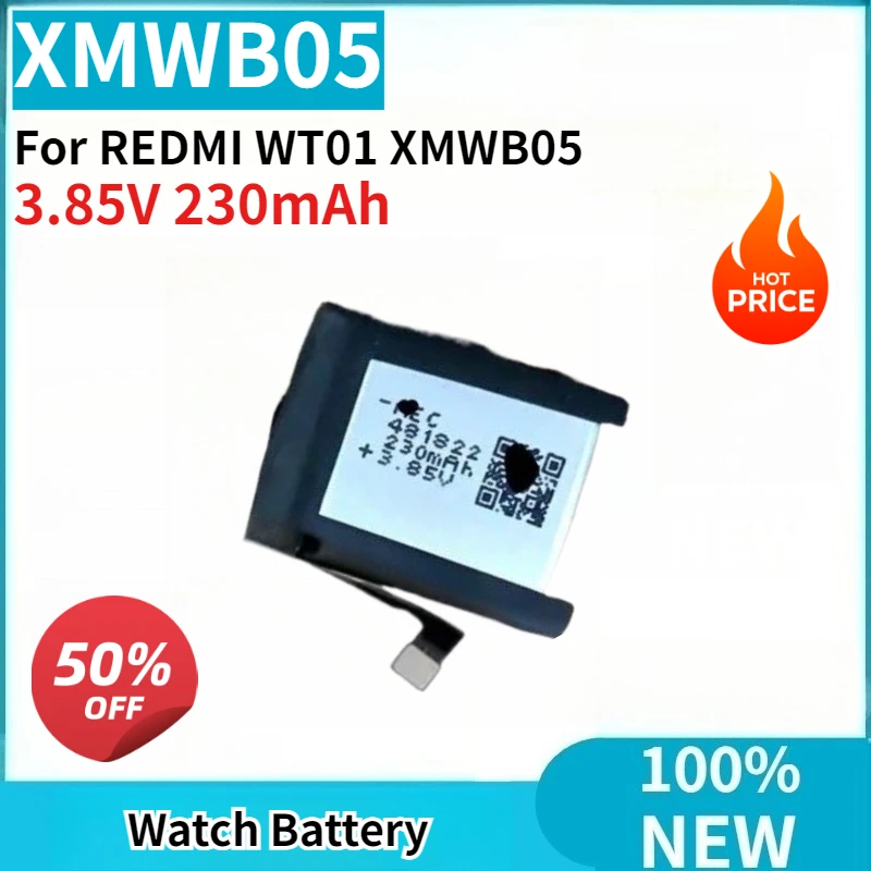 Brand New 2PCS XMWB05 3.85V 230mAh Smart Watch Battery For REDMI WT01 XMWB05 High Quality