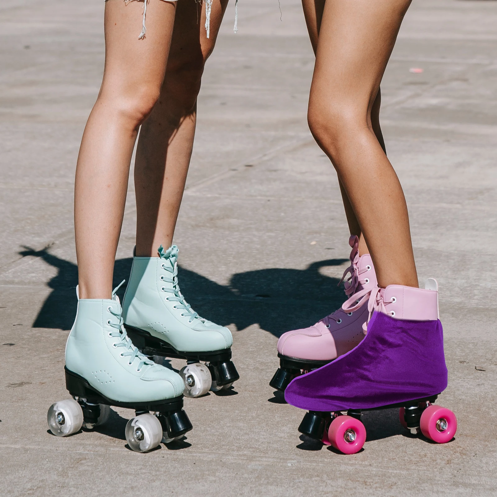 

Skate Covers Ice Skating Boot Protectors Wear Resistant Polyester Portable Blade Guards Adjustable For Hockey Figure Skates Team