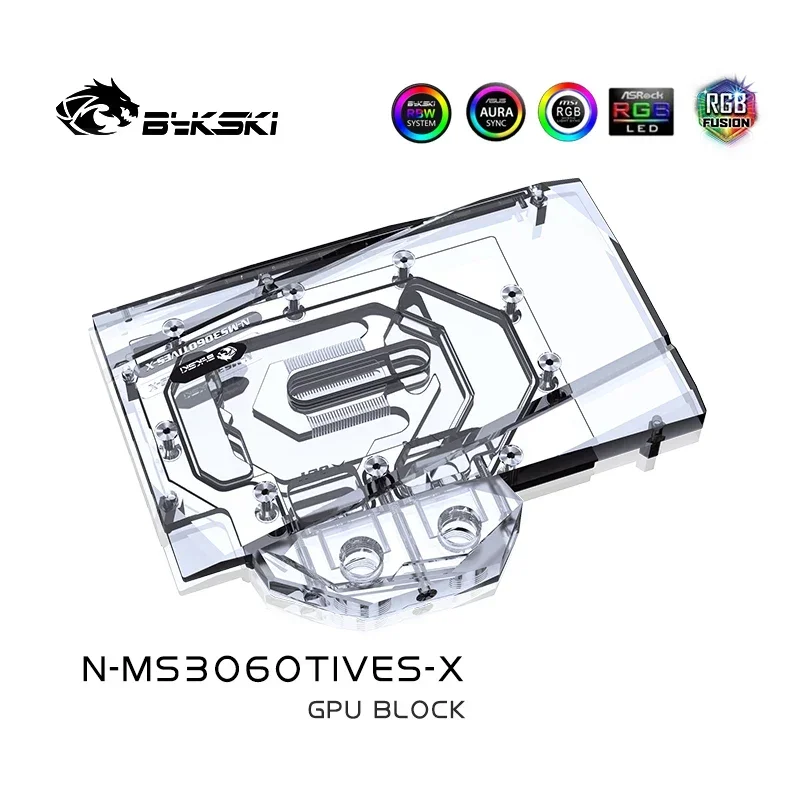 Imagem -04 - Bykski-bloco de Vídeo para Msi Rtx 3060ti 2x8g Radiador Placa Gráfica Flutuador 12v 5v Rgb