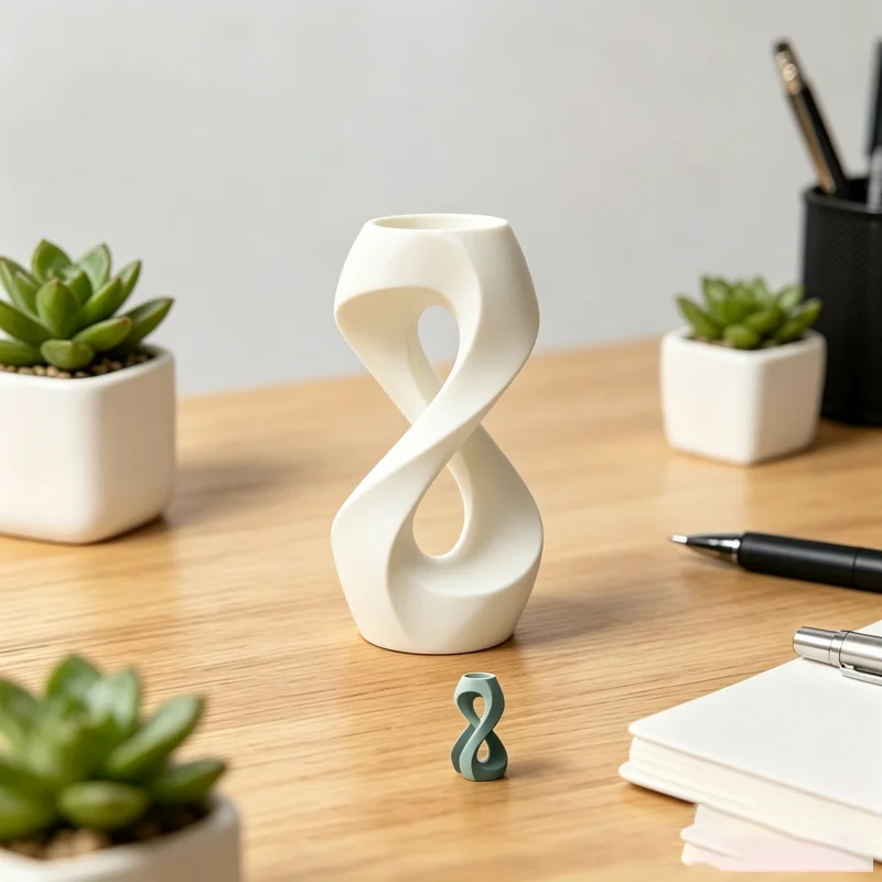 Twisted Infinity Loop Figurine Desktop Ornament Home Office Shelf Tabletop Decor  Art Sculpture Abstract Statue Gift 3D Printed