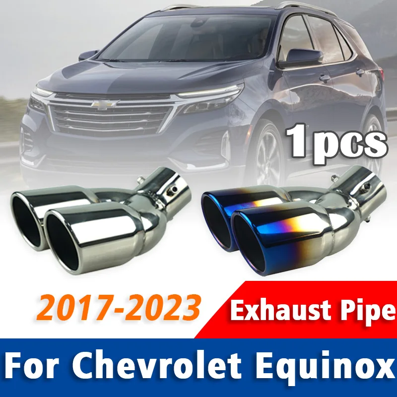 

1Pcs Stainless Steel Exhaust Pipe Muffler For Chevrolet Equinox 2017-2023 Tailpipe Muffler Tip Rear Tail Throat Car Accessories