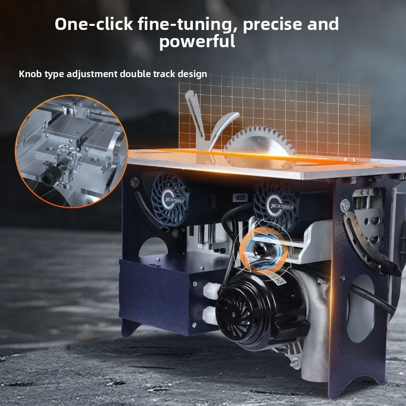 JS-26 One-button Fine-tuning Child and Mother Saw, Dust-free and Silent Brushless Woodworking Special Push Table Saw