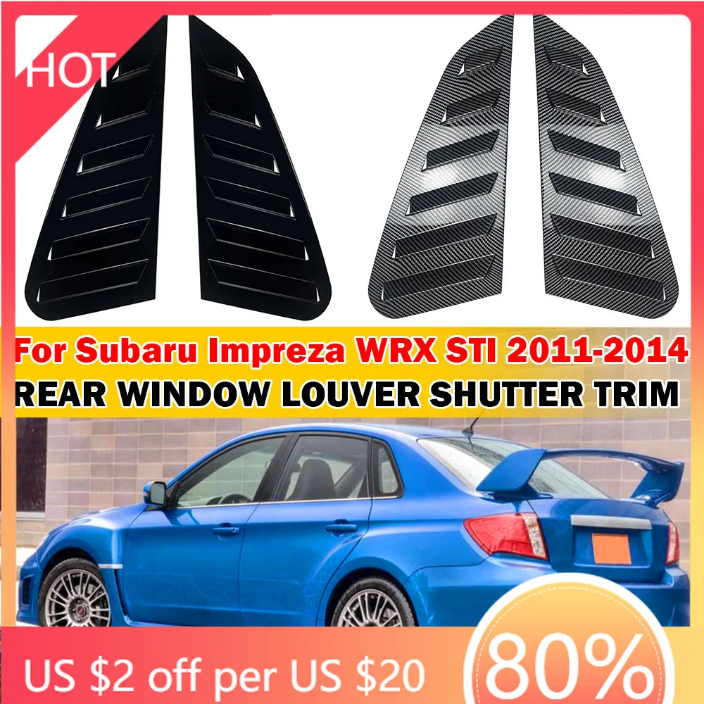 

Бамперы для Subaru Impreza WRX STI 2011-2014 2x Автомобильная задняя жалюзи, боковая крышка, накладка, наклейка, вентиляционный совок, ABS Carbon Acc
