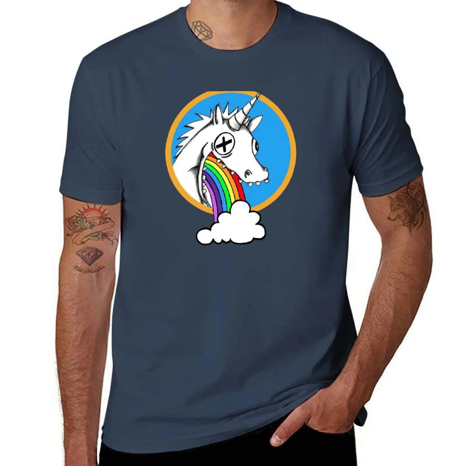 

Drunk Unicorns Make Rainbows! T-Shirt funny shirt cotton rapper graphic tees workout shirts for men