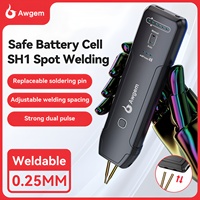 Awgem Portable Spot Welder DIY Handheld Spot Welding Machine 11 Gears Adjustable Spot Welding for 18650 Lithium Battery