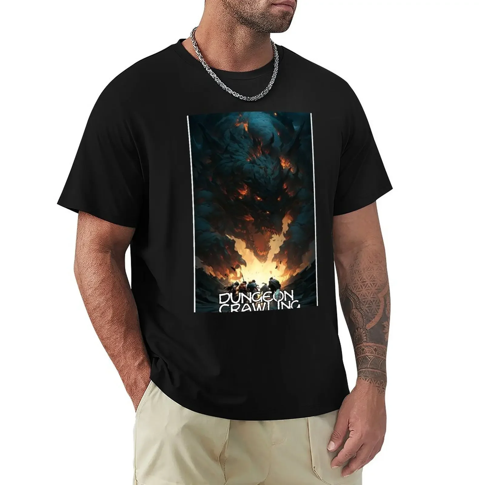 Dungeon Crawling - Gorgomotha the World Ender - Logo Version T-Shirt oversizeds custom t shirt men clothing