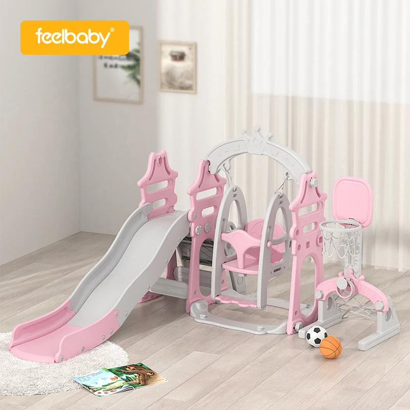 

High Quality Indoor Plastic Sliding Toys Set Wholesale Toddler Kids Slides Playground Swing Play Garden Adventure Park