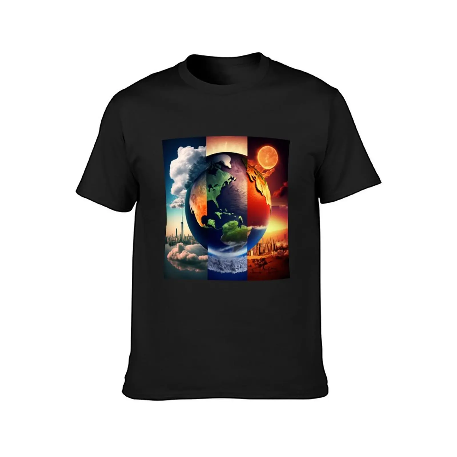 Global warming T-Shirt Short sleeve tee for a boy oversized t shirts for men