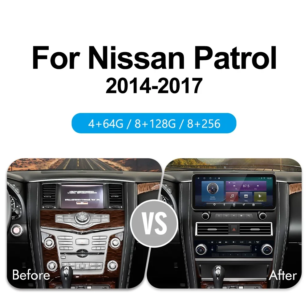 New Design 12.3''Android Car Radio GPS Navigation Multiemdia Carplay Stereo For Nissan Patrol Y62 Infiniti QX80 QX56 2014 - 2017