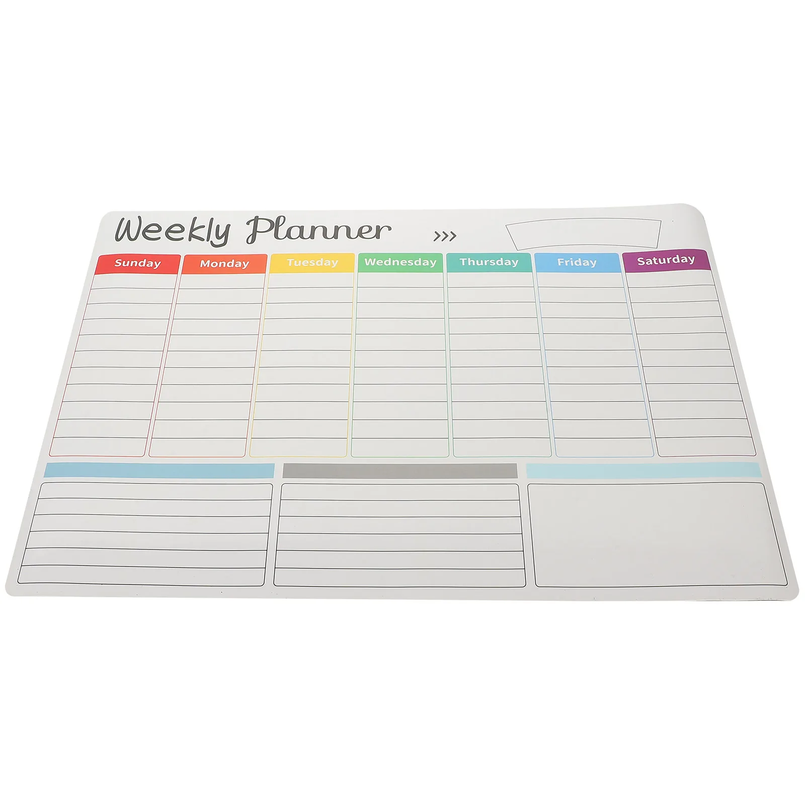 

Reusable A3 White Dry Erase Calendar Stickers Weekly Planner Magnetic Fridge Whiteboard Monthly Schedule Note Pad Kitchen Wall