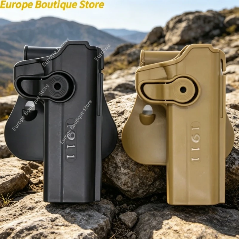 

1911 Waist Holster with Mag Pouch Portable Carry Bag Outdoor Tactical Model Accessories for Cosplay Props Collection Gear