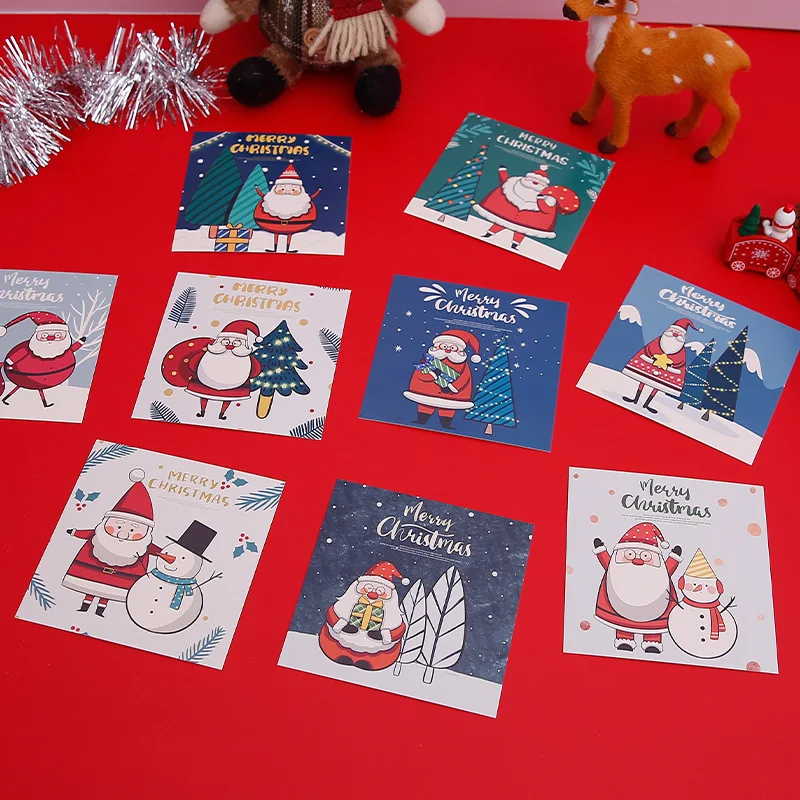 

30 pcs/set Exquisite Merry Christmas Postcard Letter Cartoon santa snowman Message Greeting Cards Gift New Years Postcards