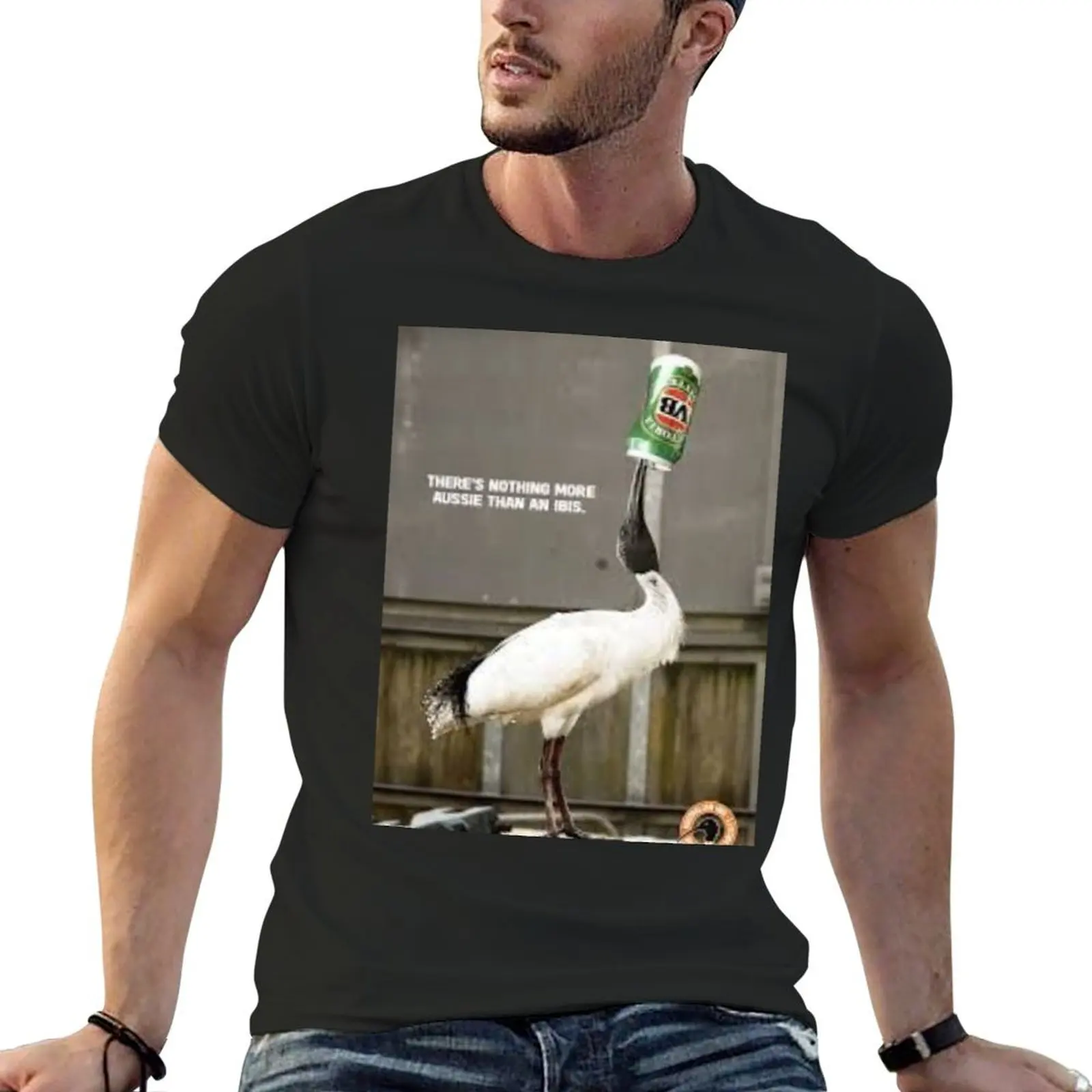 

Aussie Bin Chicken T-shirt oversizeds Short sleeve tee heavyweights quick-drying sweat shirts, men