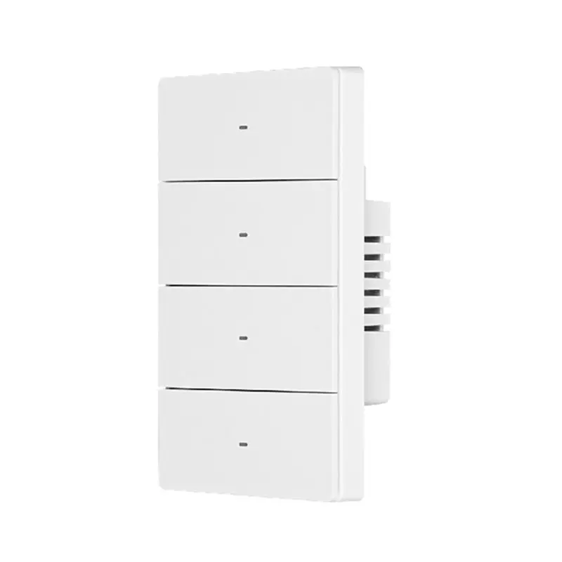 Reliable-Tuya Wifi Smart Light Switch 4 Gang Matter Switch 10A Neutral Wire Required For Google Assistant Voice Control Timer,Tu