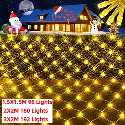 LED Fishing Net Light Outdoor Waterproof Street Tree Decoration Light Wedding Festival Mesh Light Christmas Decorations Lamp