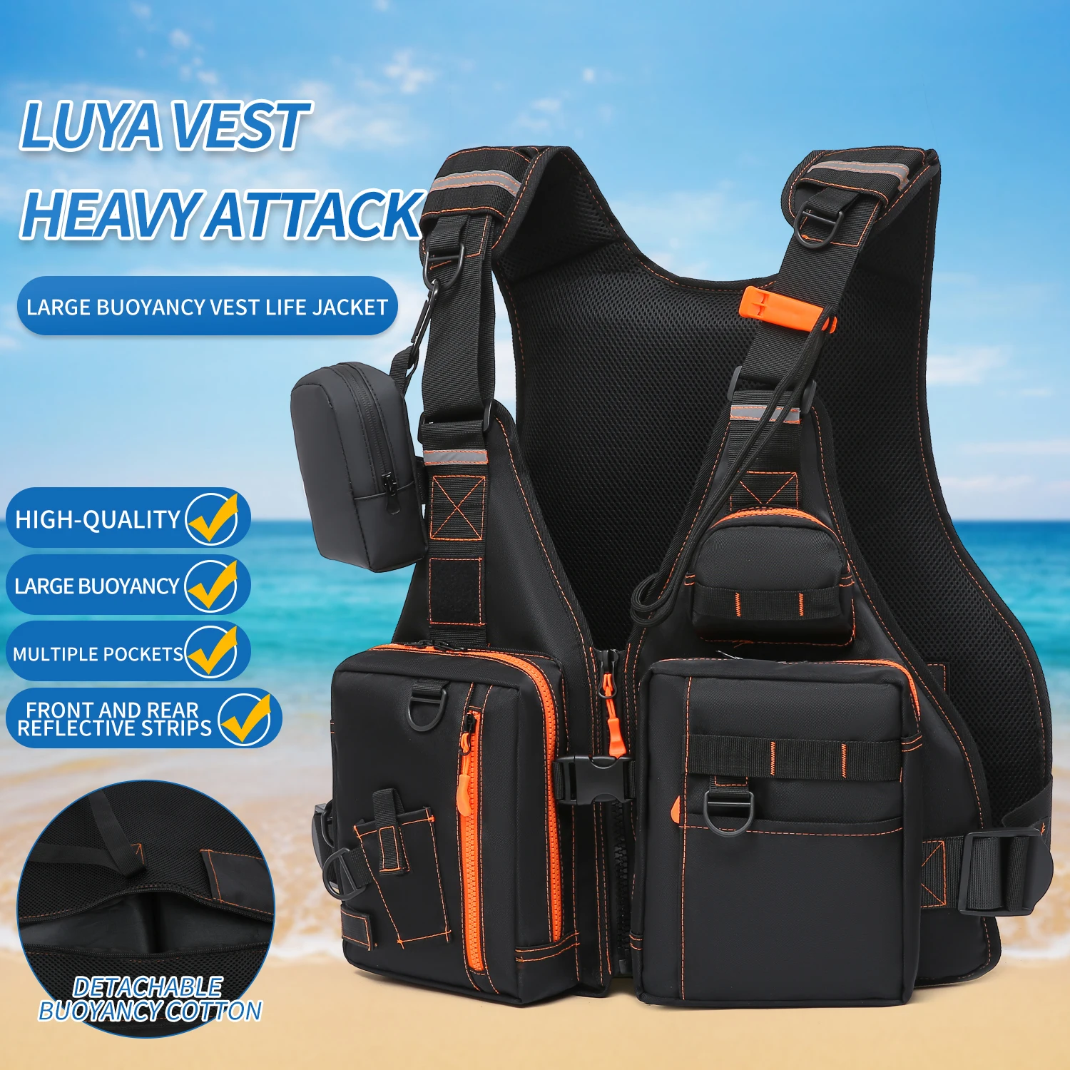 

Новая высококачественная сумка-жилет Luya, многофункциональный набор инструментов для улицы, повседневная сумка для рыбалки, портативный жилет для водных видов спорта, сумка для гребли и дрифта