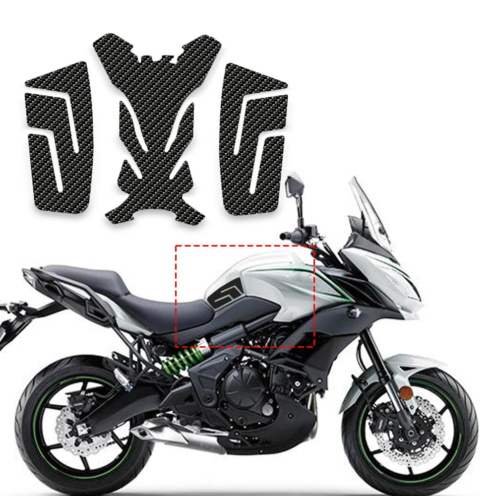 For Kawasaki Versys650 KLE650 Versys 650 Motorcycle Anti Slip Sticker Tank Traction Pad Side Knee Grip Protector Accessories