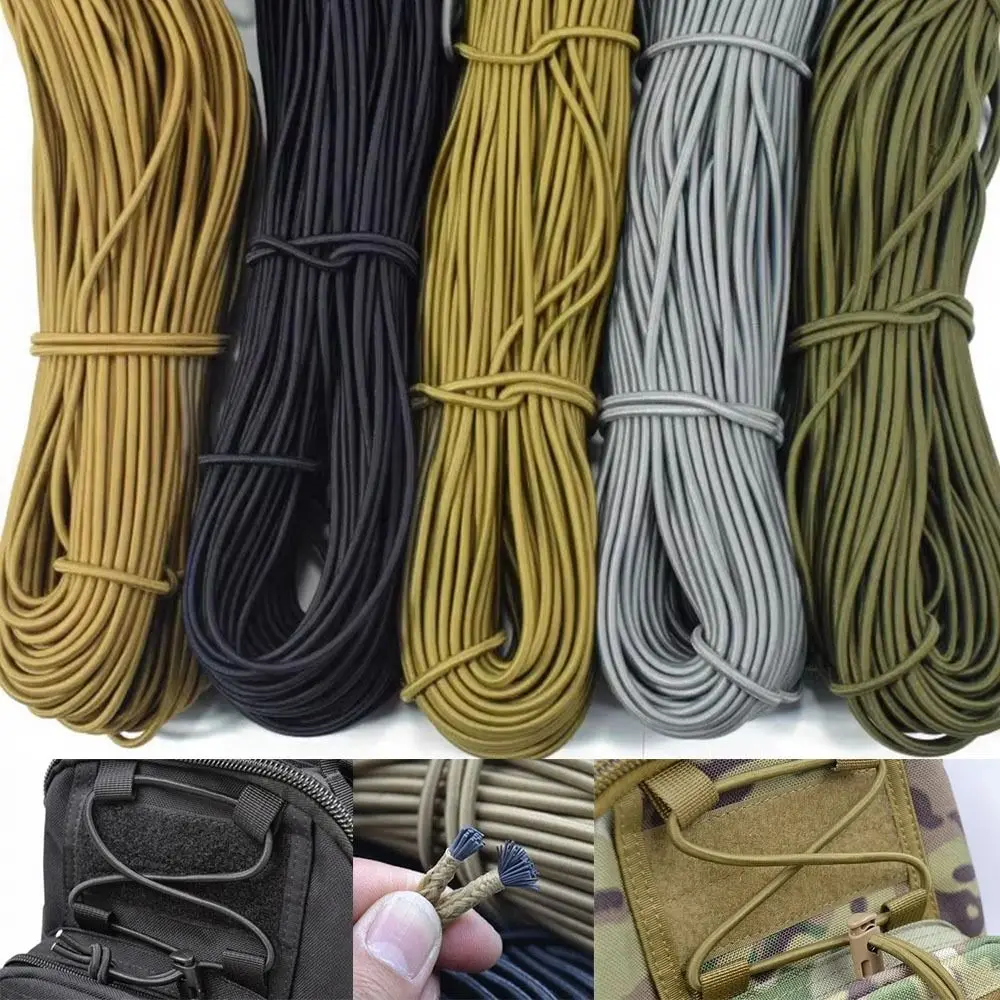 3mm/4mm 4M Outdoor Strong Elastic Rope 4 Colors Elastic Rope Rubber Band Sewing Garment Craft for DIY Backpack Accessories