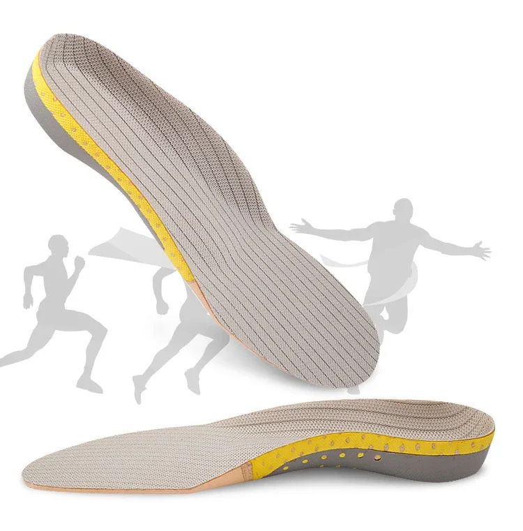 1 Pair Orthopedic Insoles Sweat Breathable Sport Soles Templates to Increase Height Arch Support Foot Care Soles for Sport Shoes