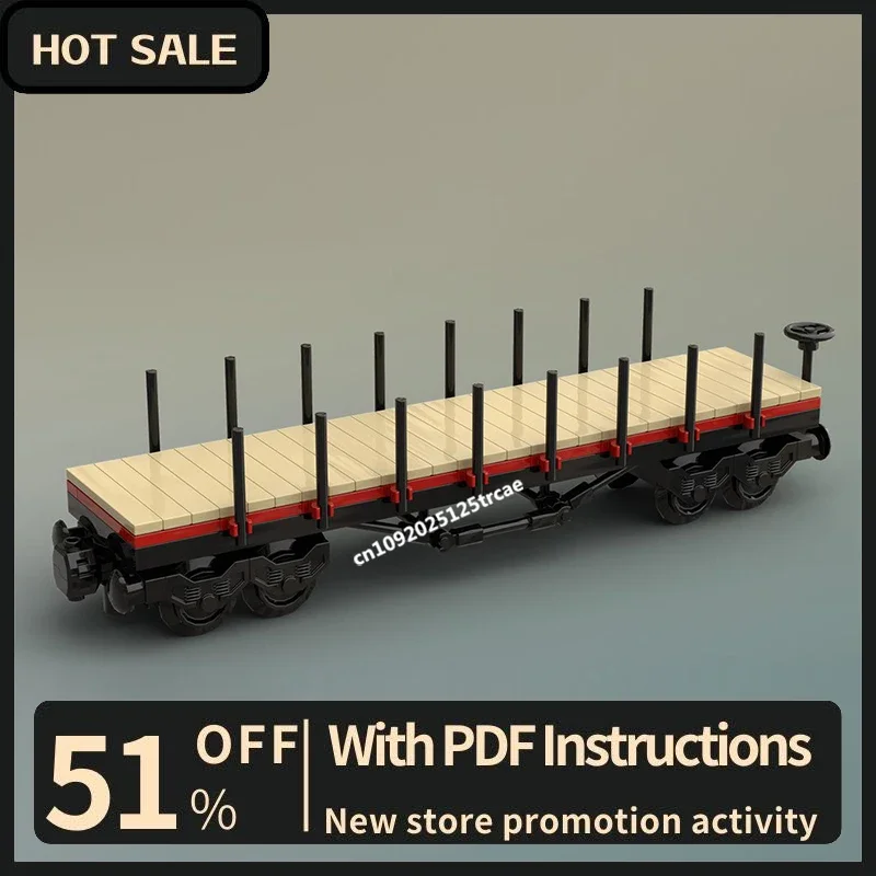 Neue Stadt-Technik Eisenbahngleise Schienen-Modellbau-Set Gondel-Flachwaggon Modellbau-Set DIY Kreatives Puzzle-Spielzeug Geburtstagsgeschenk