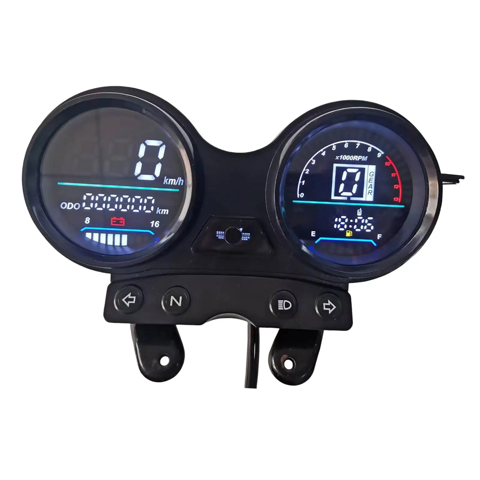 Motorbike DC 12V Motorcycle Odometer Speedometer Fuel Gauge Replacement